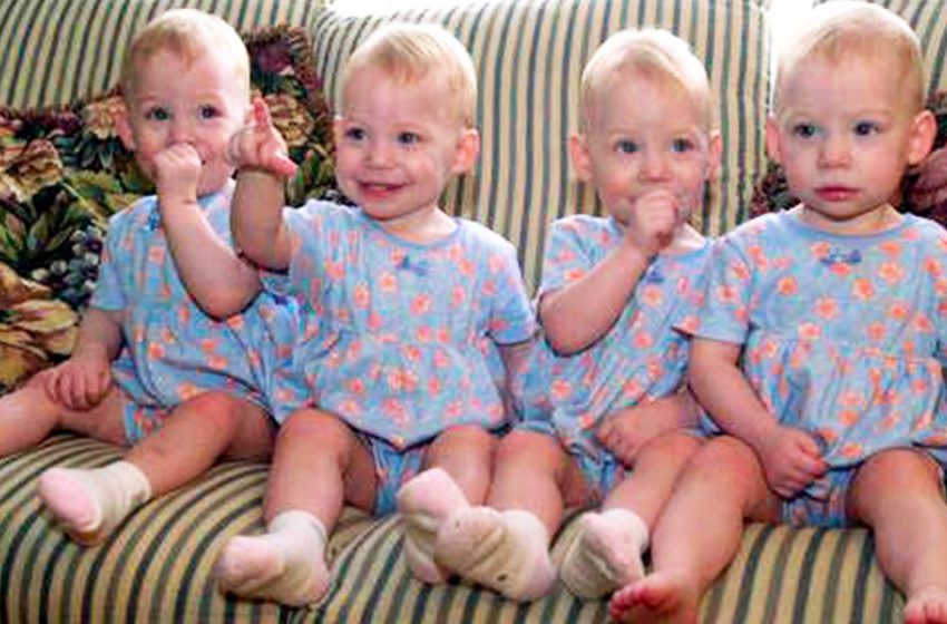  Смеющиеся четверняшки: Какими стали девочки-близняшки спустя 16 лет?