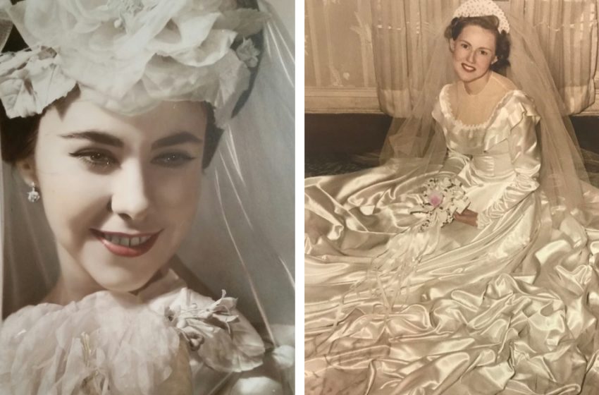  «Скромно, но стильно»: пользователи Сети поделились фотографиями своих бабушек-невест в винтажных свадебных платьях